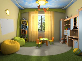 Пример освещения детской комнаты