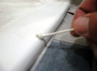 Последовательность ремонта ванны из стеклопластика