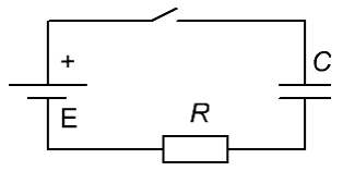 Схема электрической цепи с конденсатором